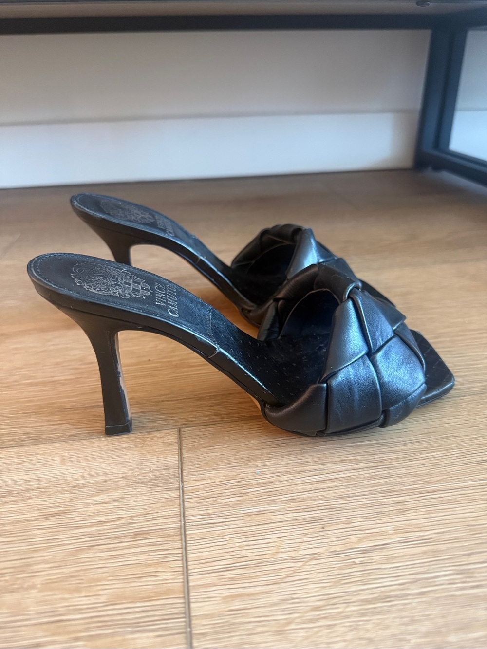 Vince Camuto Black Braided Slide Mules - Picture 4 of 5